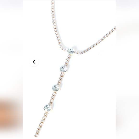 Fashion Nova Ice Him Out Lariat Necklace Gold NEW - Picture 3 of 7